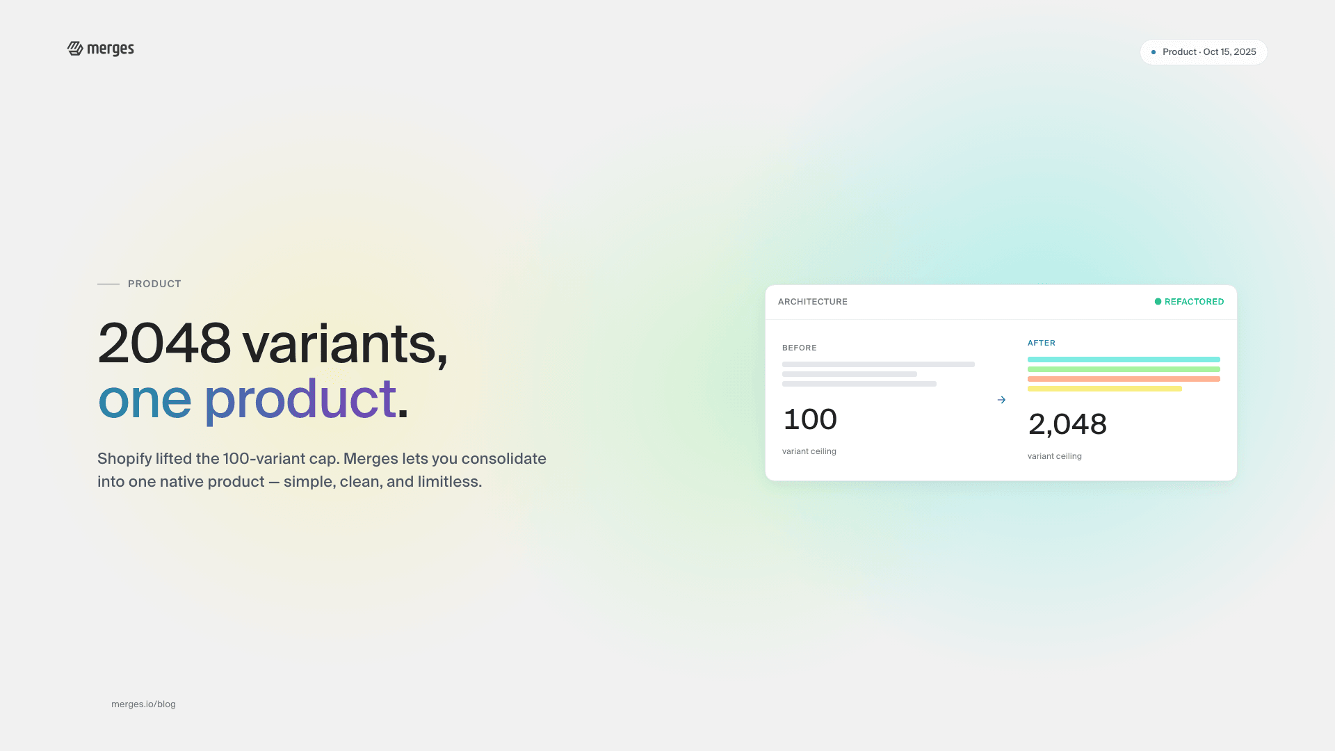 2048 variants, one product: how Merges unlocks Shopify's new limit