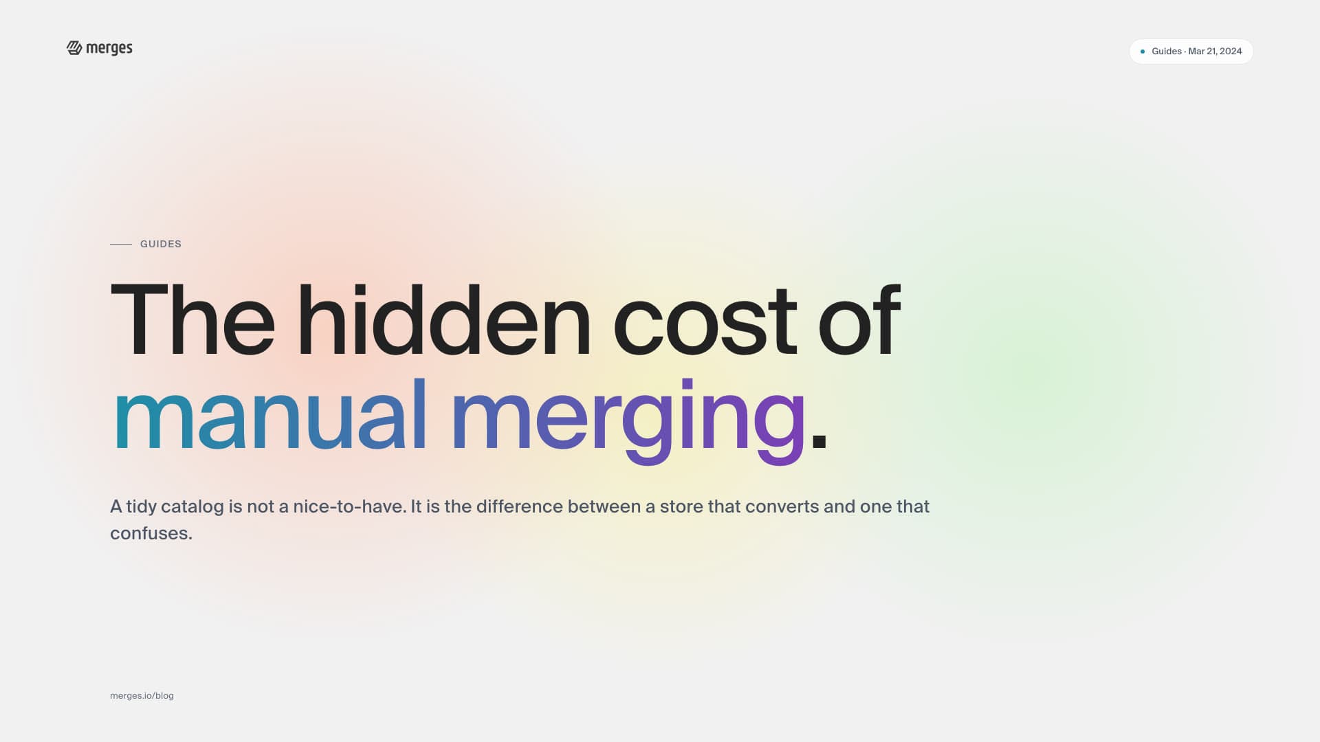 The challenge of manual Shopify product merging