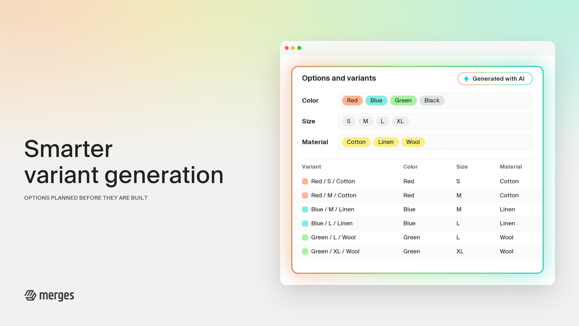 Smarter Option and Variant Generation